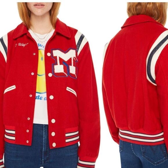 NWT MOTHER The Boyfriend Varsity Jacket Large SOLD OUT - Picture 3 of 11